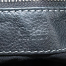 Chloe Paddington Shoulder Bag Leather Black Gold Silver Auth BA12997M-20