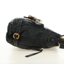 Chloe Paddington Shoulder Bag Leather Black Gold Silver Auth BA12997M-5