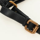 Chloe Paddington Shoulder Bag Leather Black Gold Silver Auth BA12997M-8