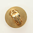 HERMES Serie Lederohrringe Metall Grün Auth BA12999V-5