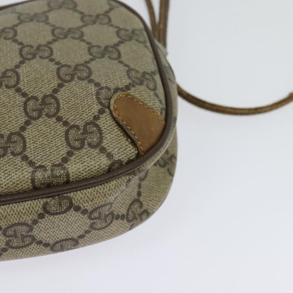 GUCCI GG Supreme Web Sherry Line Shoulder Bag PVC Beige 89 02 066 Auth BA1300