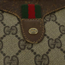GUCCI GG Supreme Web Sherry Line Shoulder Bag PVC Beige 89 02 066 Auth BA1300-14