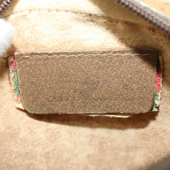 GUCCI GG Supreme Web Sherry Line Shoulder Bag PVC Beige 89 02 066 Auth BA1300