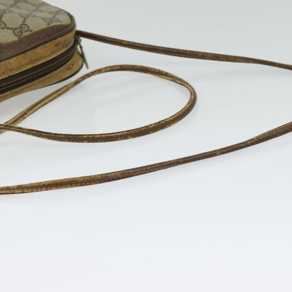 GUCCI GG Supreme Web Sherry Line Shoulder Bag PVC Beige 89 02 066 Auth BA1300