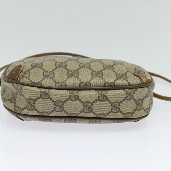 GUCCI GG Supreme Web Sherry Line Shoulder Bag PVC Beige 89 02 066 Auth BA1300