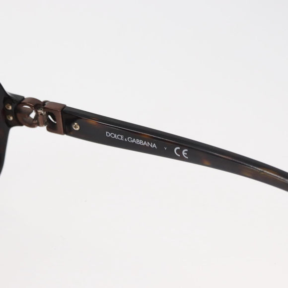 DOLCE&GABBANA Sunglasses plastic Brown Auth BA13000A