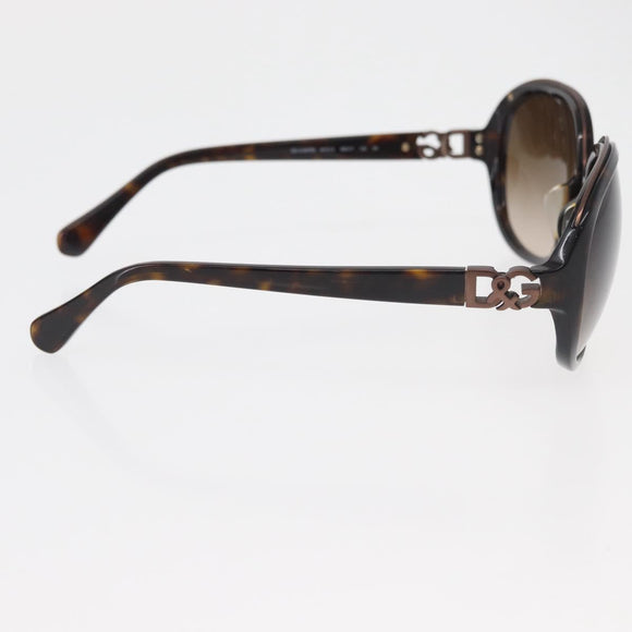 DOLCE&GABBANA Sunglasses plastic Brown Auth BA13000A