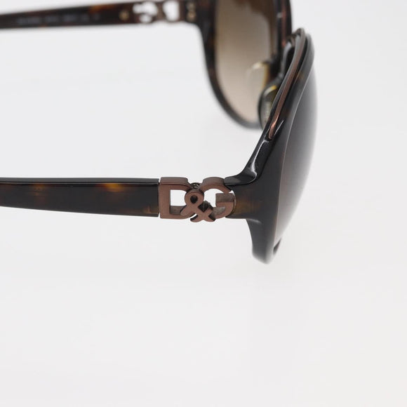 DOLCE&GABBANA Sunglasses plastic Brown Auth BA13000A