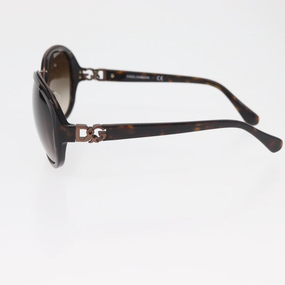 DOLCE&GABBANA Sunglasses plastic Brown Auth BA13000A