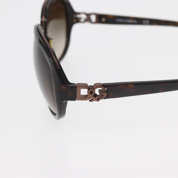 DOLCE&GABBANA Sunglasses plastic Brown Auth BA13000A