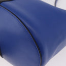 VERSACE Shoulder Bag Leather Blue Gold Auth BA13001V-15