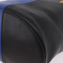 VERSACE Shoulder Bag Leather Blue Gold Auth BA13001V-9