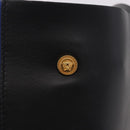 VERSACE Shoulder Bag Leather Blue Gold Auth BA13001V-17