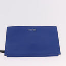 VERSACE Shoulder Bag Leather Blue Gold Auth BA13001V-21