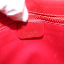 CELINE Chain Shoulder Bag Leather 2way Red Gold Auth BA13005-21