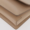 Salvatore Ferragamo Vala Chain Shoulder Bag Leather Gold Beige Auth BA13006-12