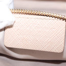 Salvatore Ferragamo Vala Chain Shoulder Bag Leather Gold Beige Auth BA13006-24