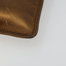 CHANEL Shoulder Bag Leather Bronze Gold CC Auth BA13008A-9