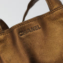 CHANEL Shoulder Bag Leather Bronze Gold CC Auth BA13008A-17