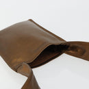 CHANEL Shoulder Bag Leather Bronze Gold CC Auth BA13008A-6