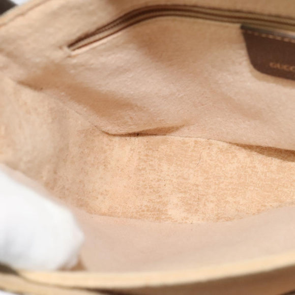 GUCCI GG Supreme Web Sherry Line Shoulder Bag PVC Beige 904 02 084 Auth BA1301