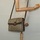 GUCCI GG Supreme Web Sherry Line Shoulder Bag PVC Beige 904 02 084 Auth BA1301-24