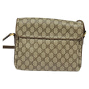 GUCCI GG Supreme Web Sherry Line Shoulder Bag PVC Beige 904 02 084 Auth BA1301-3