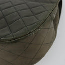 CHANEL Matelasse Chain Shoulder Bag Lamb Skin Green Gold CC Auth BA13010-12