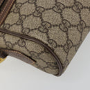 GUCCI GG Supreme Web Sherry Line Bag PVC Beige Gold 001 50 6655 Auth BA13016-14