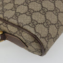 GUCCI GG Supreme Web Sherry Line Bag PVC Beige Gold 001 50 6655 Auth BA13016-16