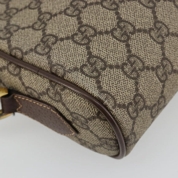 GUCCI GG Supreme Web Sherry Line Bag PVC Beige Gold 001 50 6655 Auth BA13016