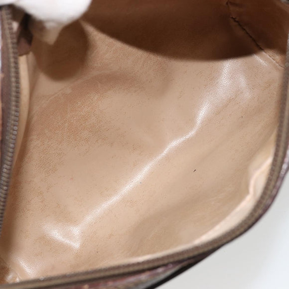 GUCCI GG Supreme Web Sherry Line Bag PVC Beige Gold 001 50 6655 Auth BA13016