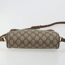 GUCCI GG Supreme Web Sherry Line Bag PVC Beige Gold 001 50 6655 Auth BA13016-5