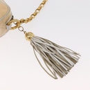 CHANEL Matelasse Chain Schoudertas Lakleer Ivoor Goud CC Auth BA13017-18