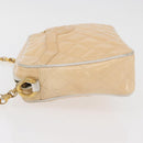 CHANEL Matelasse Chain Schoudertas Lakleer Ivoor Goud CC Auth BA13017-4