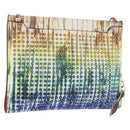 Christian Louboutin Clutch Bag Leather Multicolor Silver Auth BA13018A-1