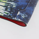 Christian Louboutin Clutch Bag Leather Multicolor Silver Auth BA13018A-10