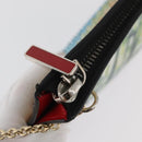 Christian Louboutin Clutch Bag Leather Multicolor Silver Auth BA13018A-13