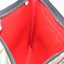 Christian Louboutin Clutch Bag Leather Multicolor Silver Auth BA13018A-16