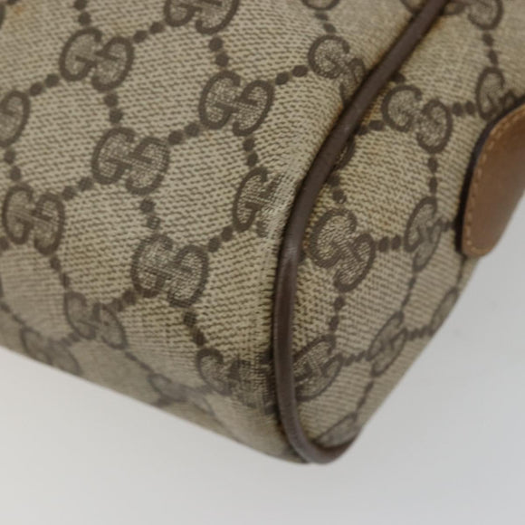 GUCCI GG Supreme Web Sherry Line Bag PVC Beige Gold 56 02 005 Auth BA13019