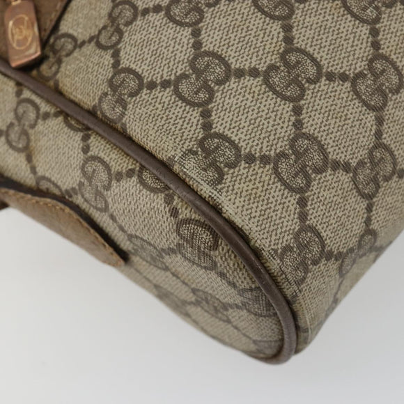 GUCCI GG Supreme Web Sherry Line Bag PVC Beige Gold 56 02 005 Auth BA13019