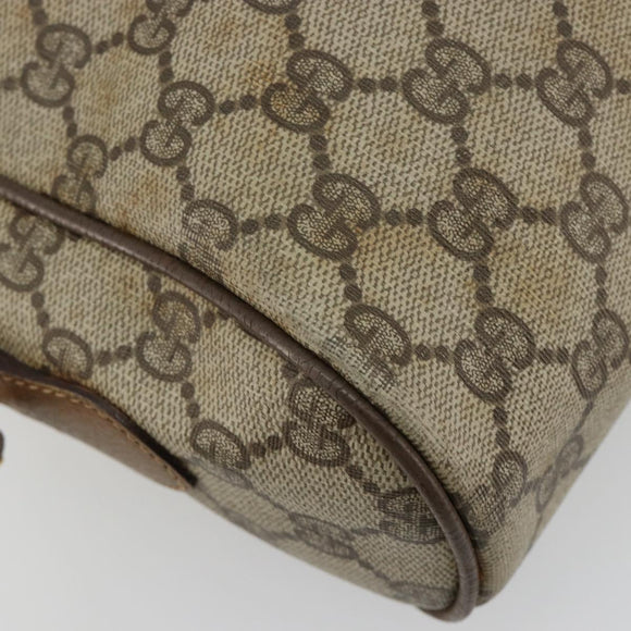 GUCCI GG Supreme Web Sherry Line Bag PVC Beige Gold 56 02 005 Auth BA13019