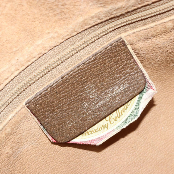 GUCCI GG Supreme Web Sherry Line Bag PVC Beige Gold 56 02 005 Auth BA13019