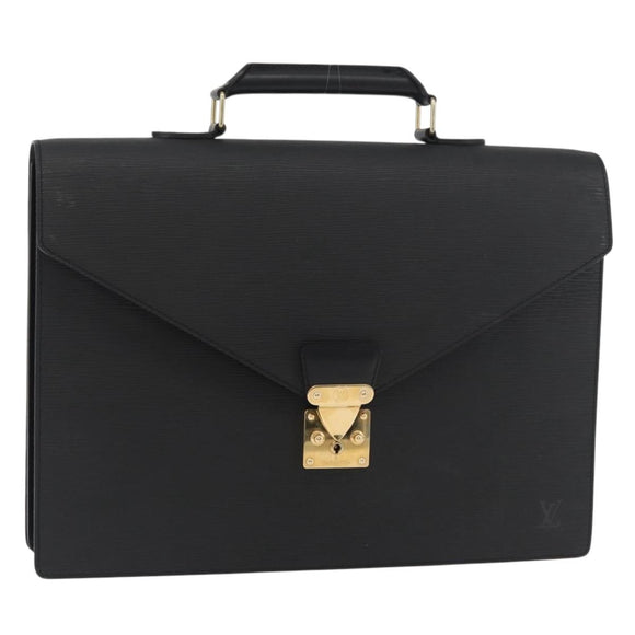 LOUIS VUITTON Epi Serviette Conseiller Business Bag Black M54422 LV Auth BA13021