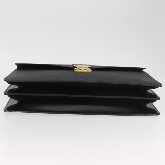 LOUIS VUITTON Epi Serviette Conseiller Business Bag Black M54422 LV Auth BA13021
