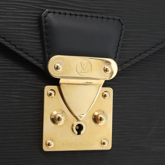 LOUIS VUITTON Epi Serviette Conseiller Business Bag Black M54422 LV Auth BA13021