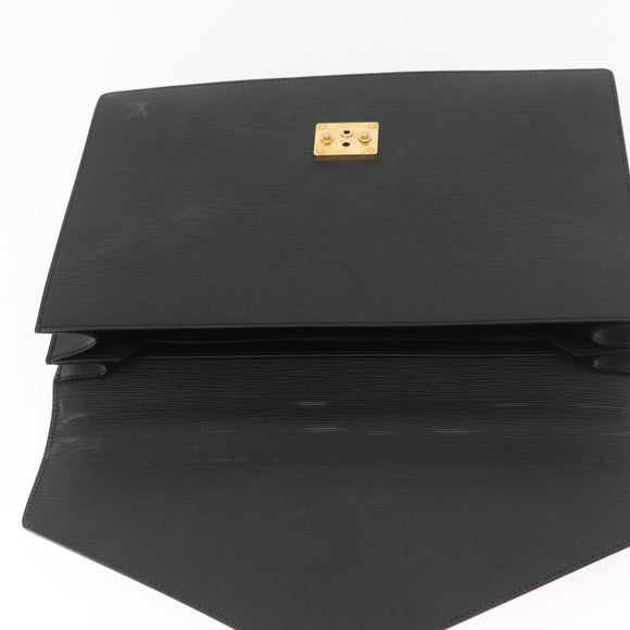 LOUIS VUITTON Epi Serviette Conseiller Business Bag Black M54422 LV Auth BA13021