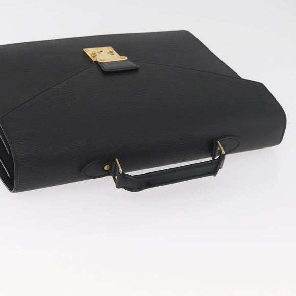 LOUIS VUITTON Epi Serviette Conseiller Business Bag Black M54422 LV Auth BA13021