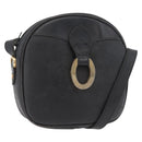 Christian Dior Trotter Canvas Umhängetasche PVC Schwarz Gold Auth BA13023-1