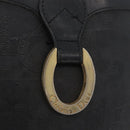 Christian Dior Trotter Canvas Umhängetasche PVC Schwarz Gold Auth BA13023-14